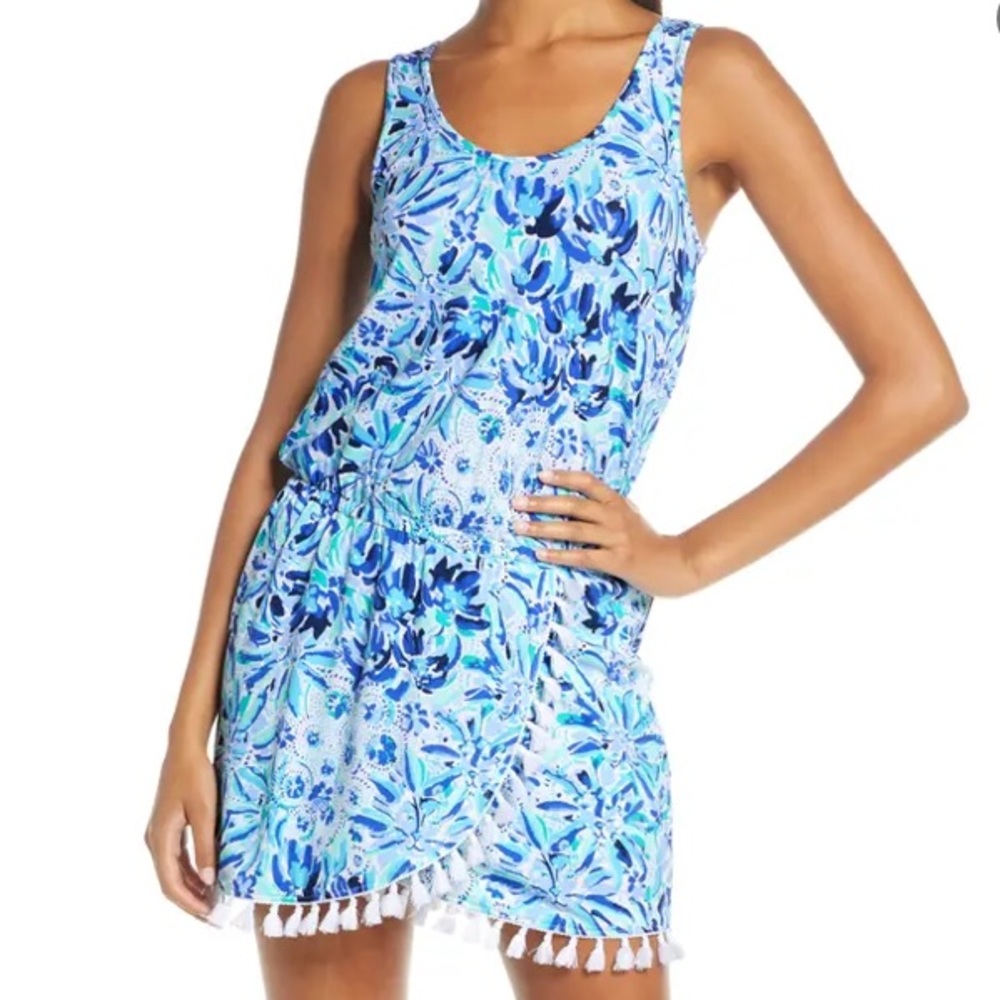 Lilly Pulitzer Jarrett Tassel Trim Romper